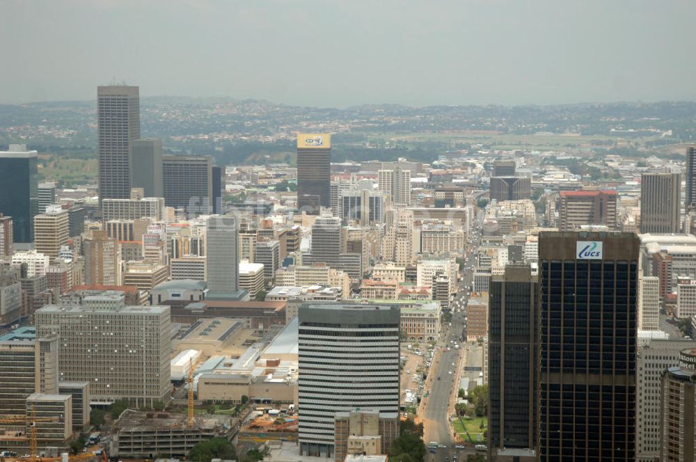 Luftaufnahme Johannesburg - Stadtansicht von Johannesburg, Südafrika