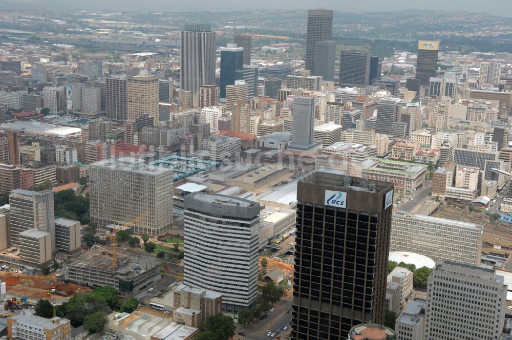 Johannesburg von oben - Stadtansicht von Johannesburg, Südafrika