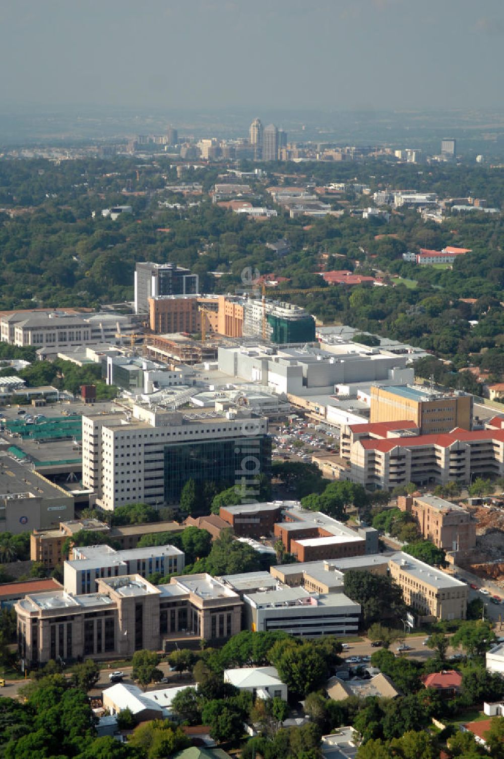 Johannesburg aus der Vogelperspektive: Stadtansicht von Johannesburg, Südafrika