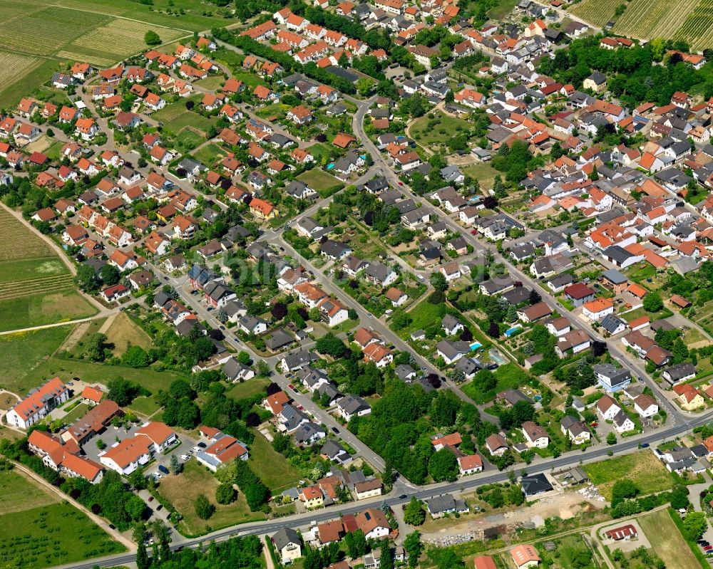 Jugenheim in Rheinhessen von oben - Stadtansicht von Jugenheim in Rheinhessen im Bundesland Rheinland-Pfalz