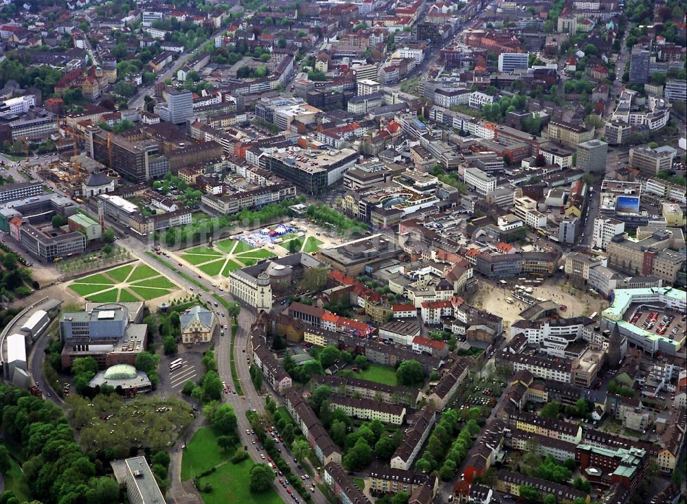 Kassel aus der Vogelperspektive: Stadtansicht Kassel im Bundesland Hessen