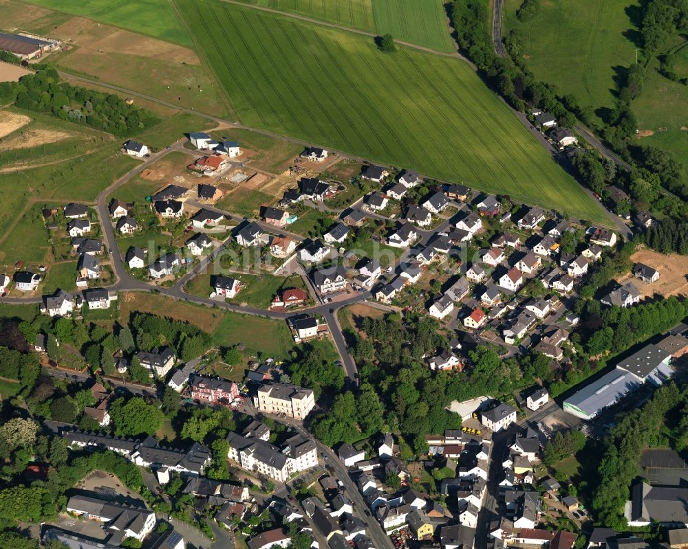 Luftaufnahme Katzenelnbogen - Stadtansicht von Katzenelnbogen im Bundesland Rheinland-Pfalz