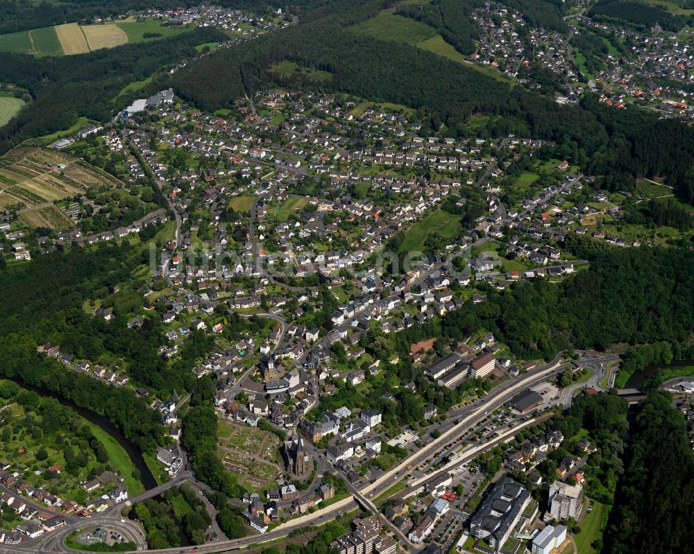 Kirchen (Sieg) von oben - Stadtansicht von Kirchen (Sieg) im Bundesland Rheinland-Pfalz