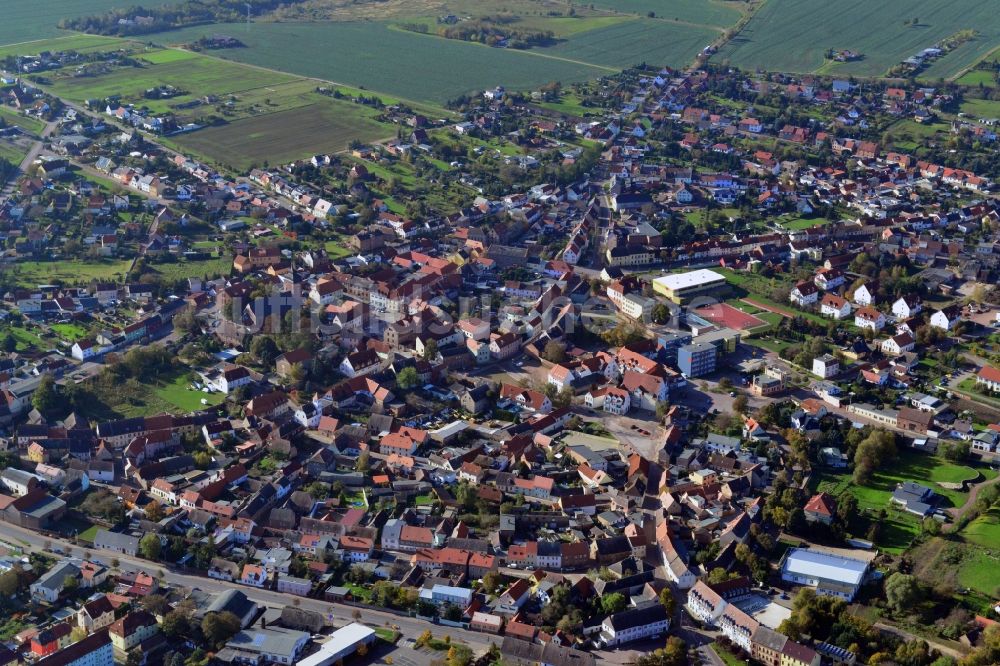 Luftaufnahme Könnern - Stadtansicht von Könnern im Bundesland Sachsen-Anhalt