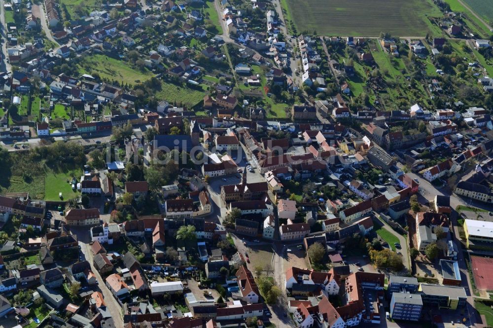 Könnern aus der Vogelperspektive: Stadtansicht von Könnern im Bundesland Sachsen-Anhalt