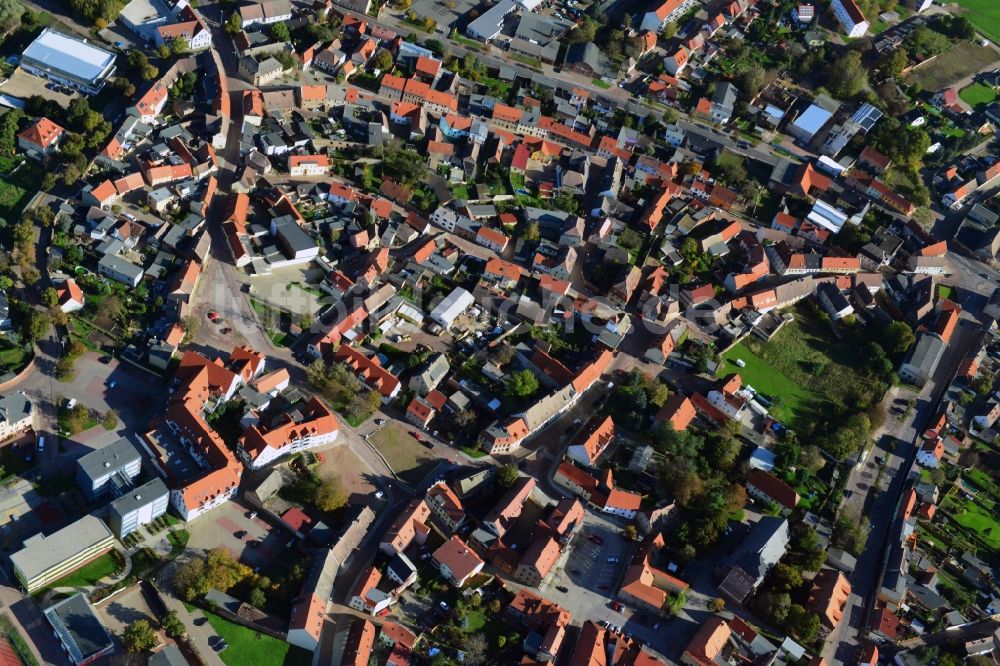 Könnern von oben - Stadtansicht von Könnern im Bundesland Sachsen-Anhalt