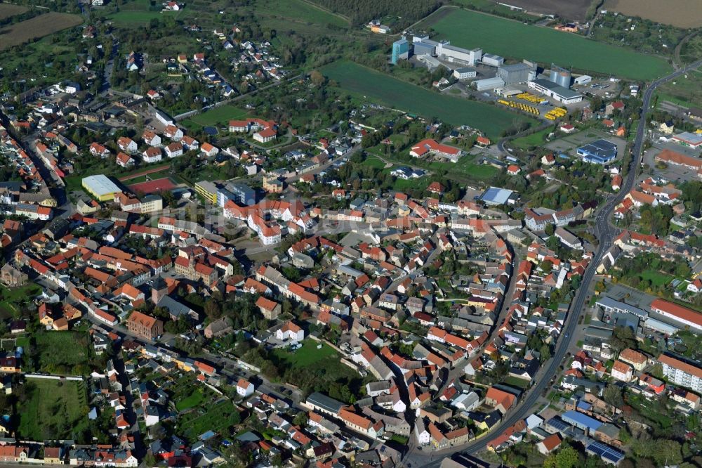 Könnern von oben - Stadtansicht von Könnern im Bundesland Sachsen-Anhalt