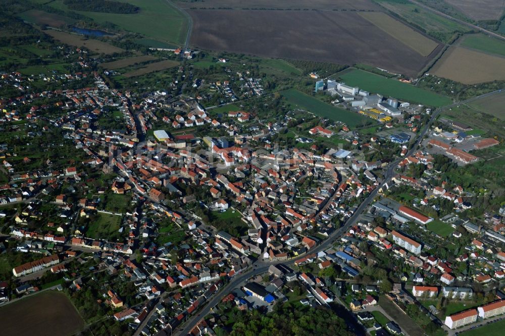 Könnern aus der Vogelperspektive: Stadtansicht von Könnern im Bundesland Sachsen-Anhalt