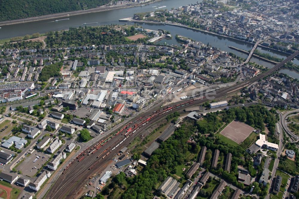 Koblenz OT Lützel von oben - Stadtansicht von Koblenz-Lützel im Bundesland Rheinland-Pfalz