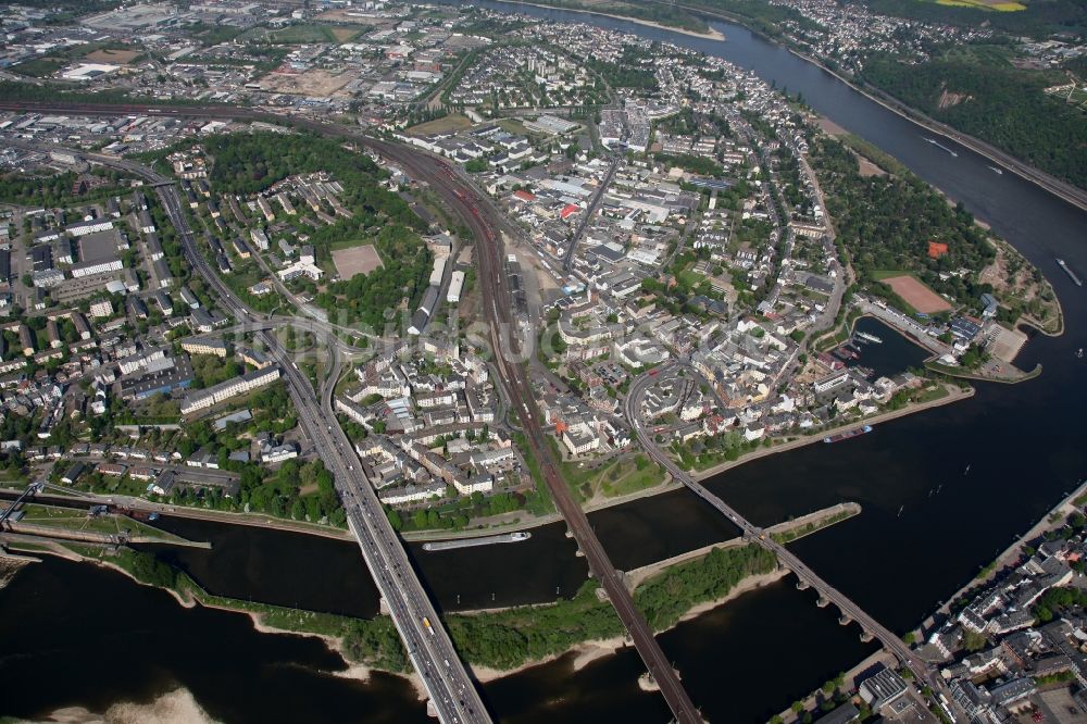 Luftbild Koblenz OT Lützel - Stadtansicht von Koblenz-Lützel im Bundesland Rheinland-Pfalz