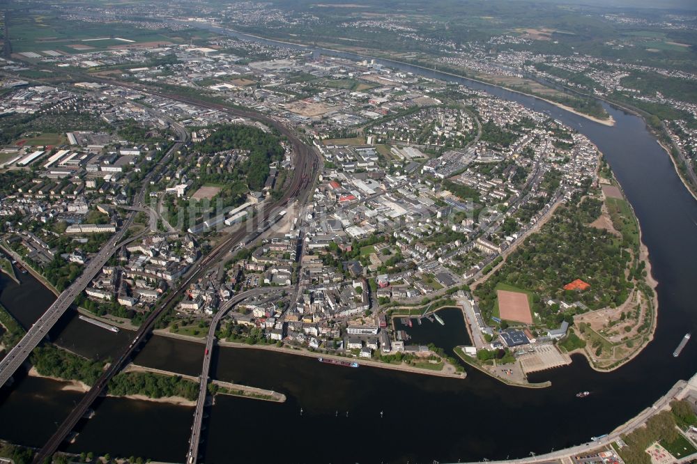 Luftaufnahme Koblenz OT Lützel - Stadtansicht von Koblenz-Lützel im Bundesland Rheinland-Pfalz