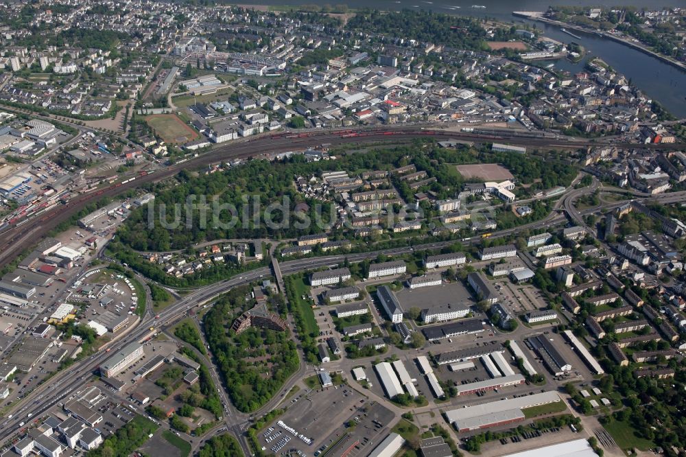 Luftaufnahme Koblenz OT Lützel - Stadtansicht von Koblenz-Lützel im Bundesland Rheinland-Pfalz