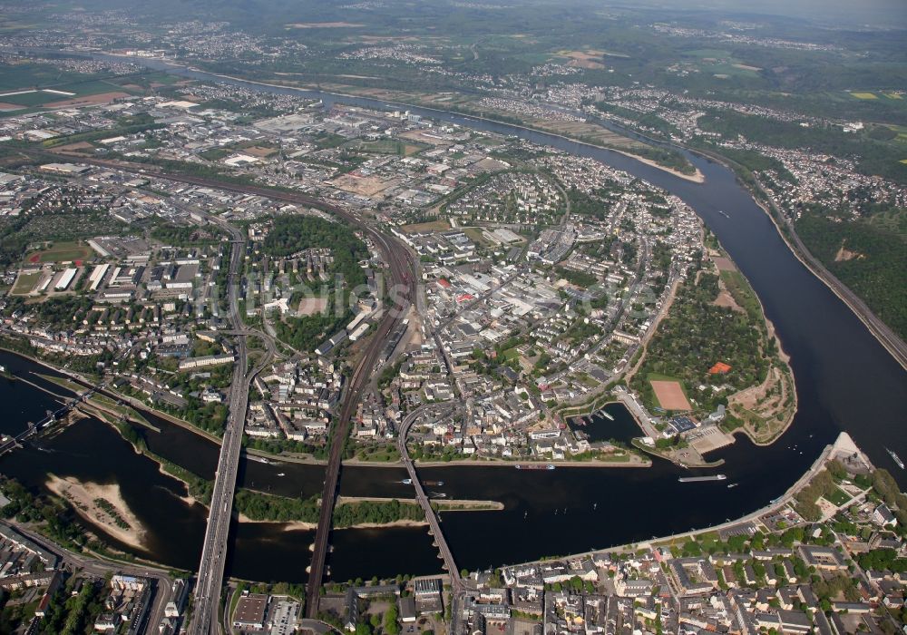 Luftbild Koblenz OT Lützel - Stadtansicht von Koblenz-Lützel im Bundesland Rheinland-Pfalz