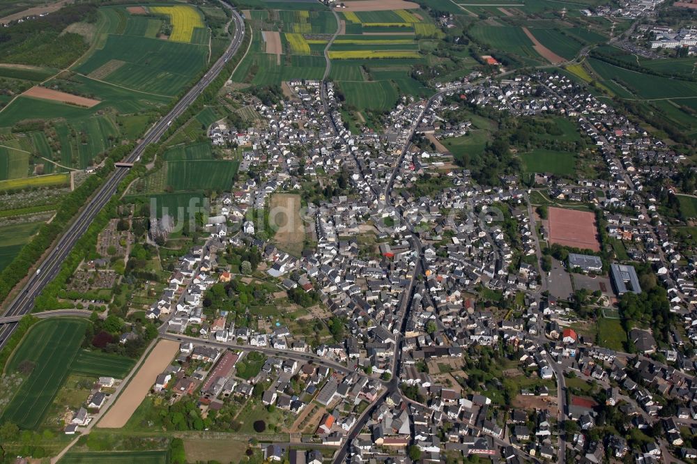 Koblenz OT Rübenach von oben - Stadtansicht von Koblenz-Rübenach im Bundesland Rheinland-Pfalz