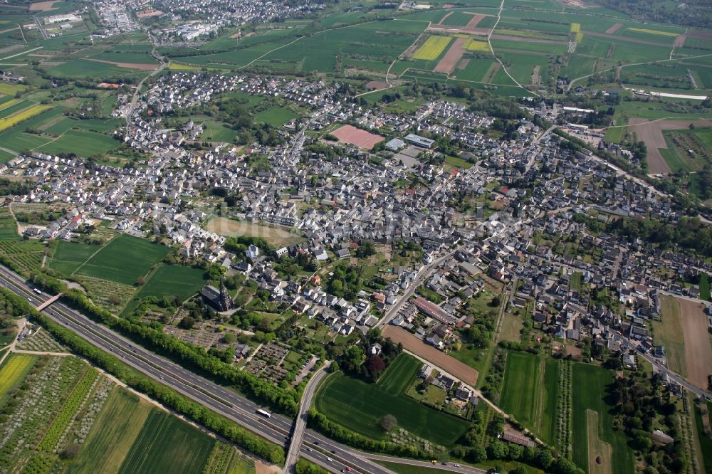 Koblenz OT Rübenach aus der Vogelperspektive: Stadtansicht von Koblenz-Rübenach im Bundesland Rheinland-Pfalz