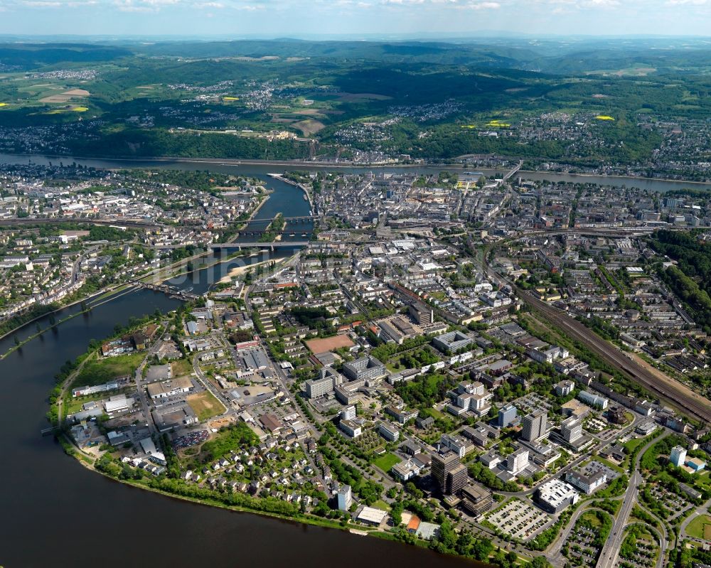 Luftbild Koblenz - Stadtansicht von Koblenz im Bundesland Rheinland-Pfalz