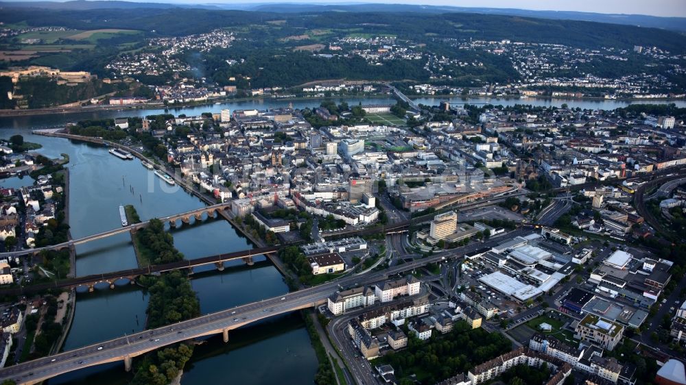 Luftbild Koblenz - Stadtansicht von Koblenz im Bundesland Rheinland-Pfalz, Deutschland