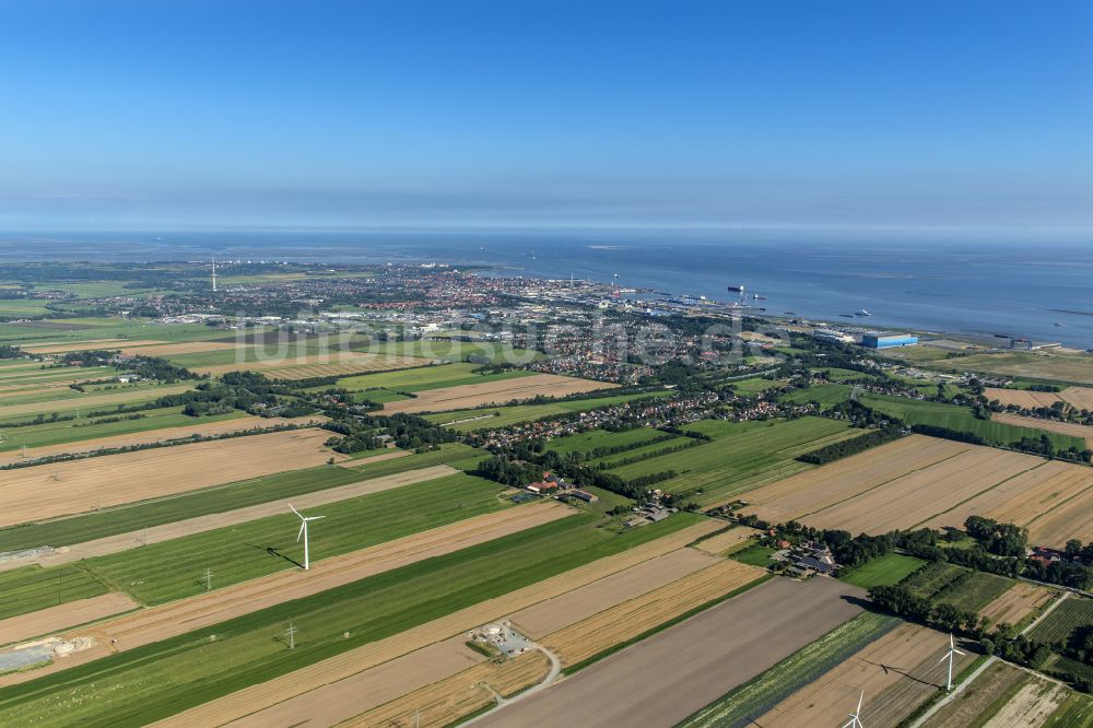 Luftbild Cuxhaven - Stadtansicht am Küstenbereich der Nordsee in Cuxhaven im Bundesland Niedersachsen, Deutschland