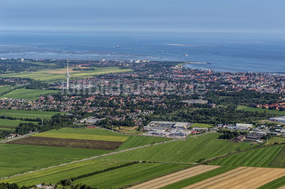 Luftaufnahme Cuxhaven - Stadtansicht am Küstenbereich der Nordsee in Cuxhaven im Bundesland Niedersachsen, Deutschland