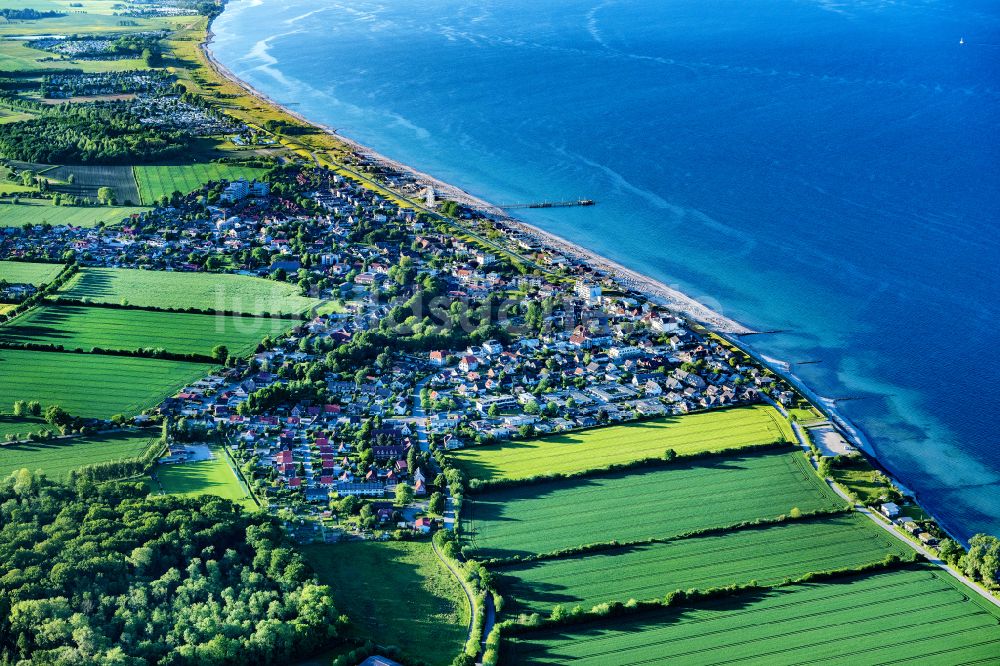 Luftaufnahme Dahme - Stadtansicht am Küstenbereich der Ostsee in Dahme im Bundesland Schleswig-Holstein, Deutschland