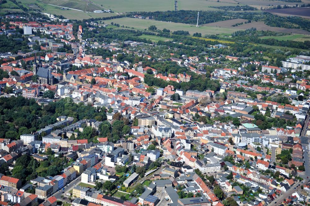 Köthen von oben - Stadtansicht von Köthen (Anhalt) in Sachsen-Anhalt