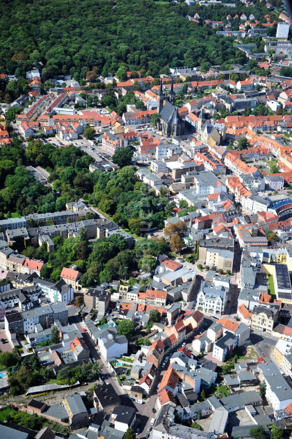 Köthen aus der Vogelperspektive: Stadtansicht von Köthen (Anhalt) in Sachsen-Anhalt