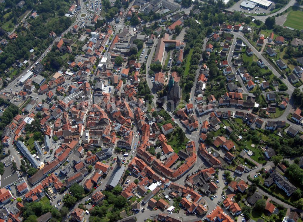 Kusel von oben - Stadtansicht Kusel