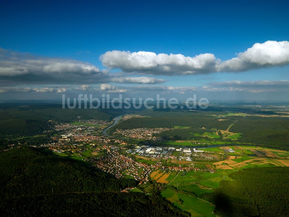 Luftbild Lohr am Main - Stadtansicht und Landschaft von Lohr am Main im Bundesland Bayern