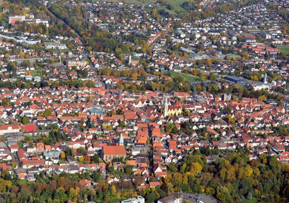 Luftaufnahme Lemgo - Stadtansicht von Lemgo im Bundesland Nordrhein-Westfalen