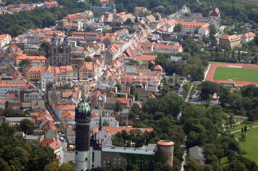 Lutherstadt Wittenberg von oben - Stadtansicht Lutherstadt Wittenberg