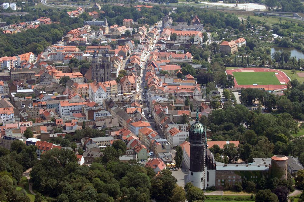 Lutherstadt Wittenberg aus der Vogelperspektive: Stadtansicht Lutherstadt Wittenberg