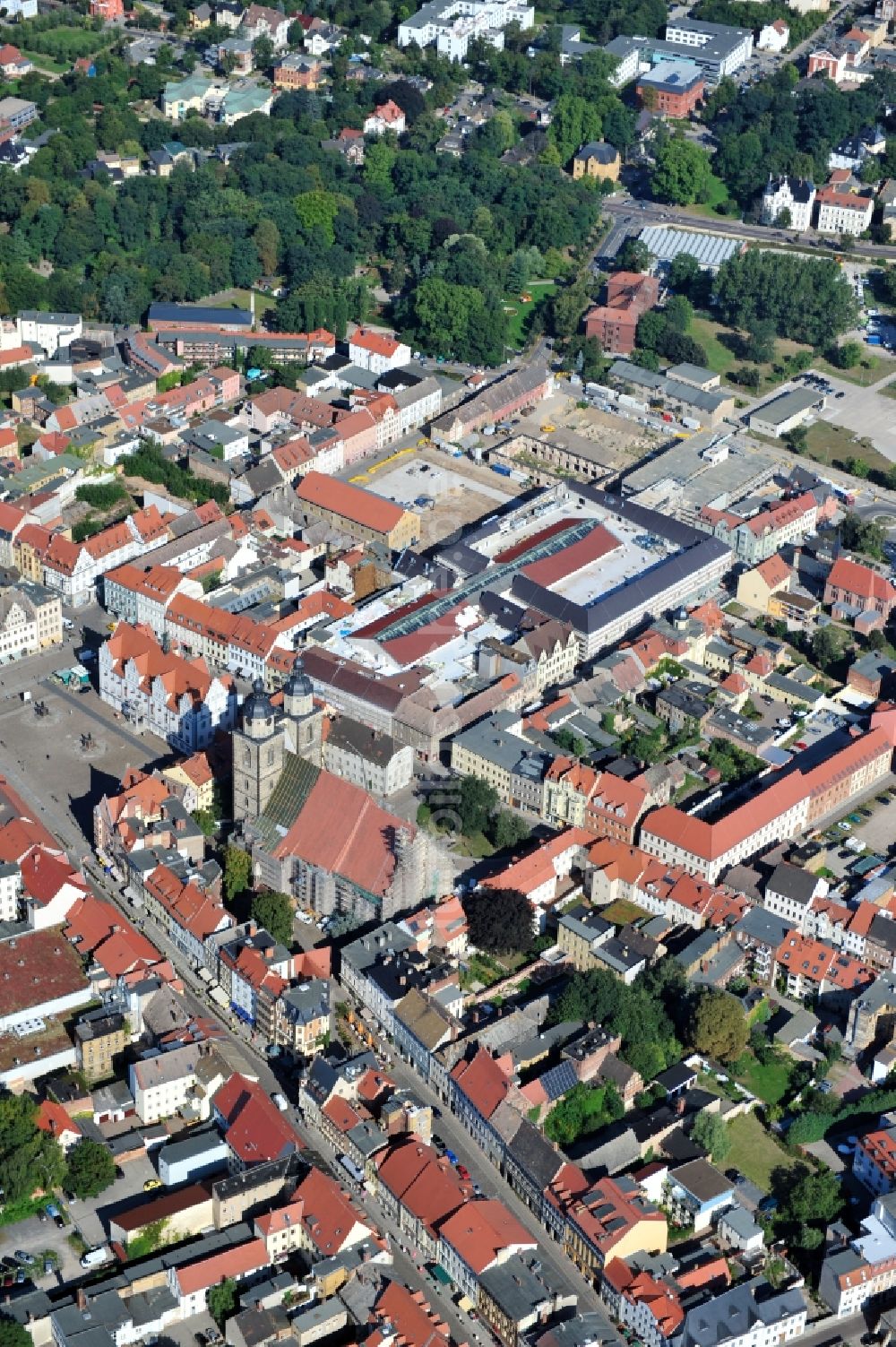 Luftbild Lutherstadt Wittenberg - Stadtansicht der Lutherstadt Wittenberg im Bundesland Sachsen-Anhalt