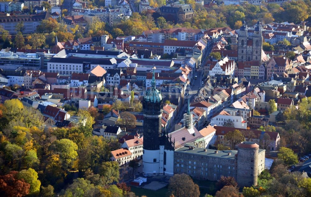 Luftaufnahme Lutherstadt Wittenberg - Stadtansicht von Lutherstadt Wittenberg im Bundesland Sachsen-Anhalt