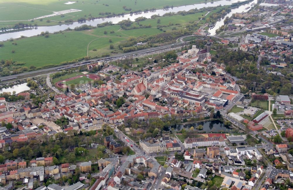 Lutherstadt Wittenberg von oben - Stadtansicht von Lutherstadt Wittenberg im Bundesland Sachsen-Anhalt