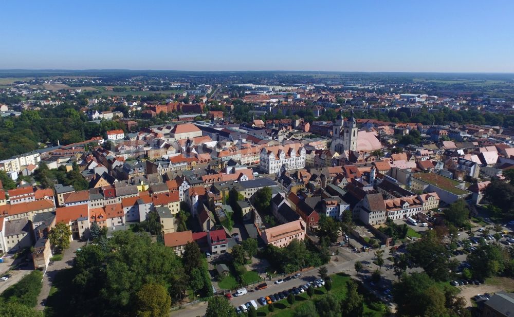 Luftaufnahme Lutherstadt Wittenberg - Stadtansicht von Lutherstadt Wittenberg im Bundesland Sachsen-Anhalt