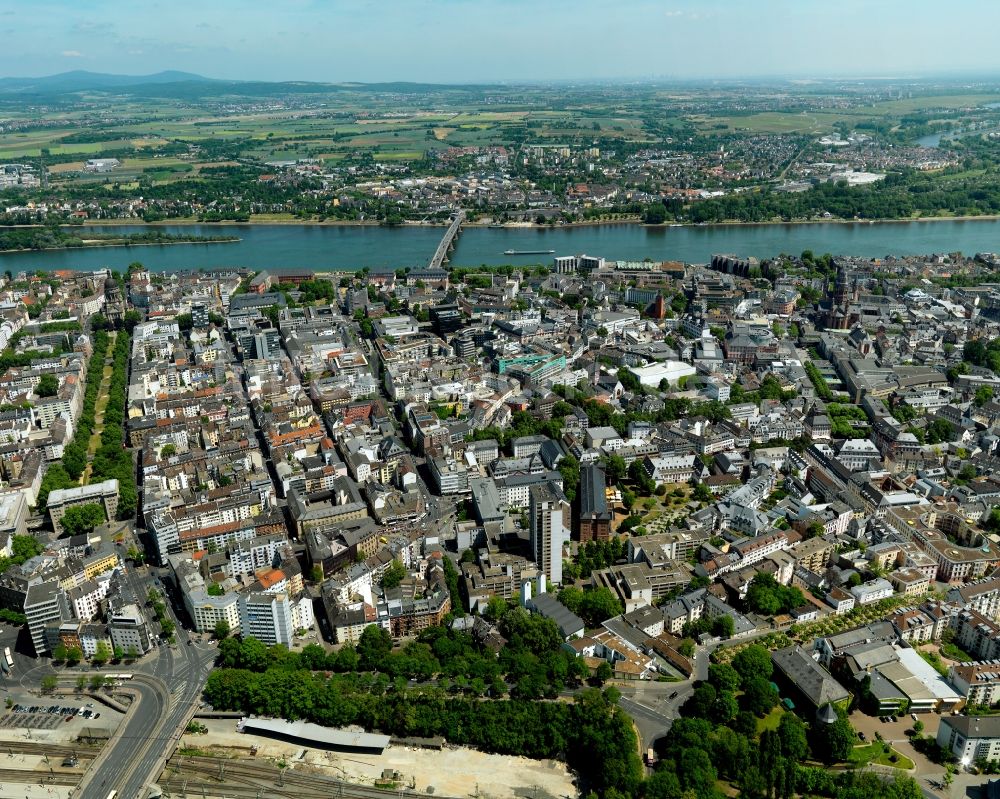 Luftbild Mainz - Stadtansicht von Mainz im Bundesland Rheinland-Pfalz