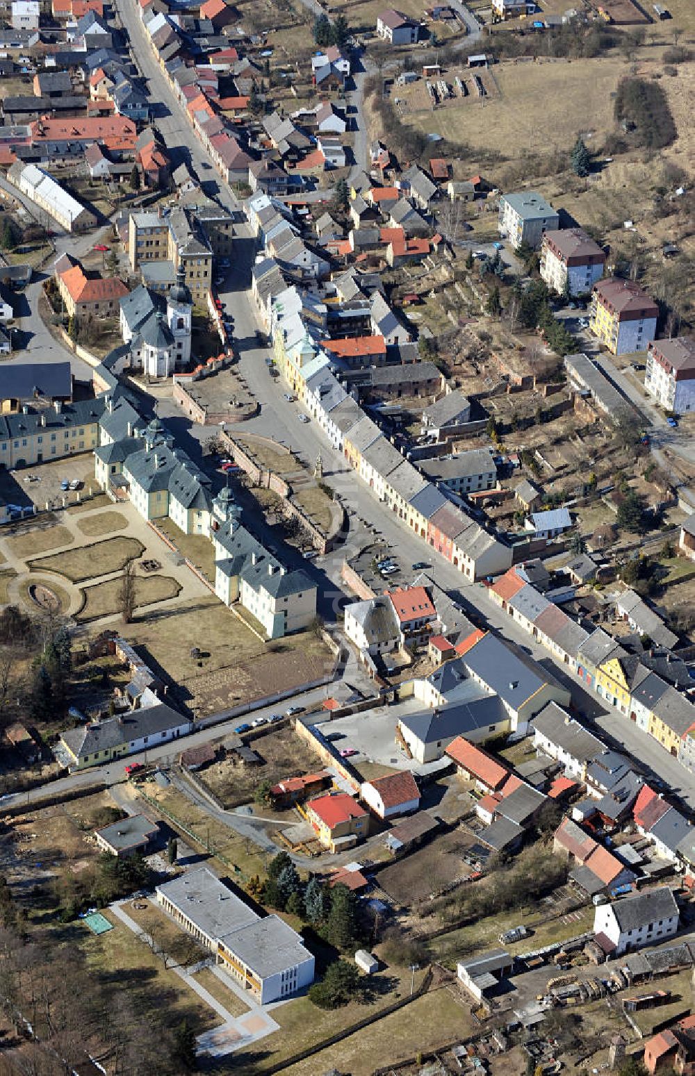 Luftbild Manetin - Stadtansicht von Manetin in Tschechien