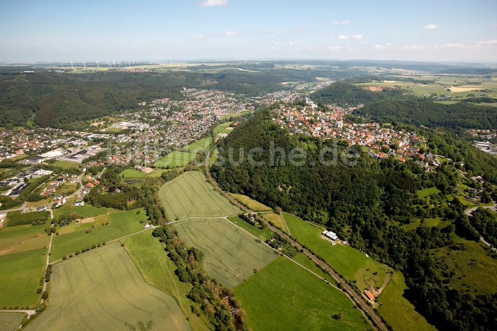 Marsberg aus der Vogelperspektive: Stadtansicht von Marsberg im Bundesland Nordrhein-Westfalen