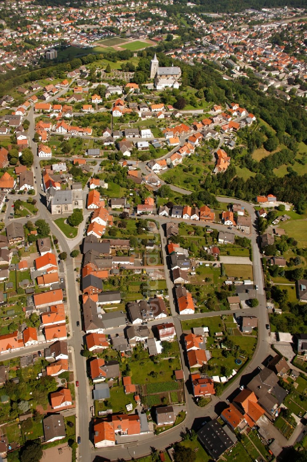 Marsberg aus der Vogelperspektive: Stadtansicht von Marsberg im Bundesland Nordrhein-Westfalen