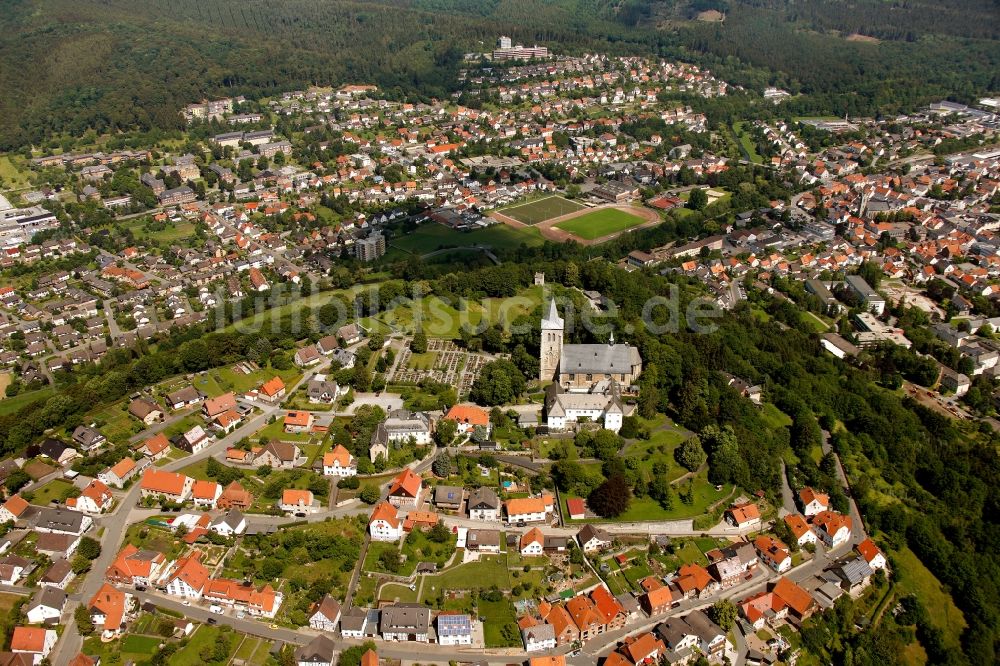 Luftbild Marsberg - Stadtansicht von Marsberg im Bundesland Nordrhein-Westfalen