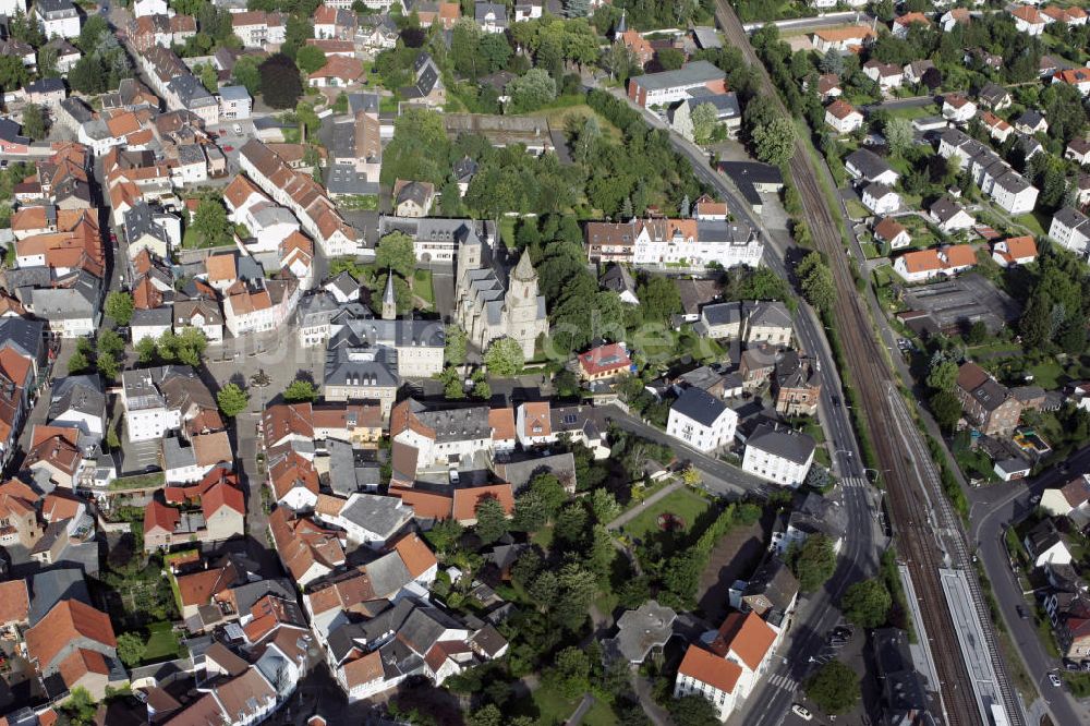 Luftbild Bad Sobernheim - Stadtansicht mit Matthiaskirche Bad Sobernheim