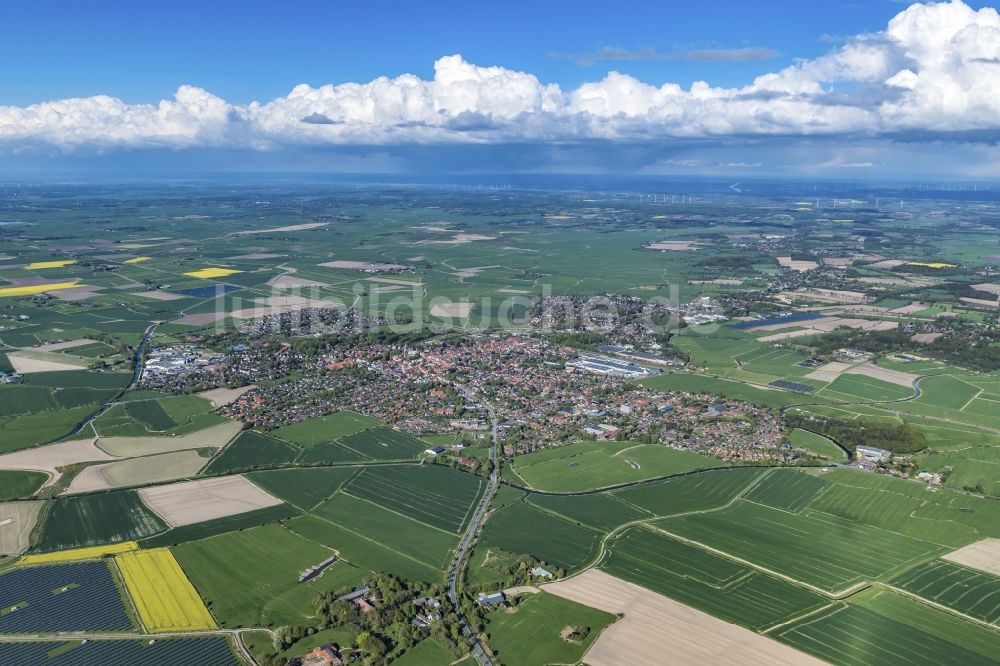 Meldorf aus der Vogelperspektive: Stadtansicht von Meldorf im Bundesland Schleswig-Holstein