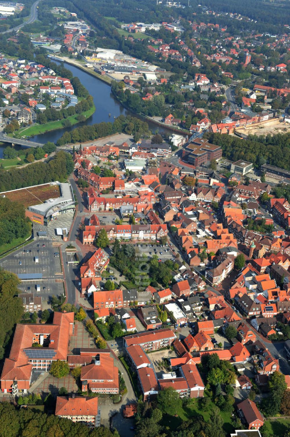 Meppen von oben - Stadtansicht Meppen Niedersachsen