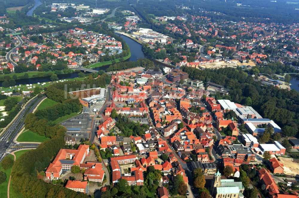 Meppen aus der Vogelperspektive: Stadtansicht Meppen Niedersachsen