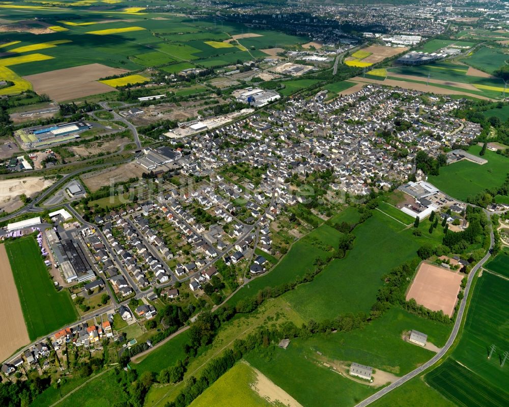 Luftaufnahme Miesenheim - Stadtansicht von Miesenheim im Bundesland Rheinland-Pfalz