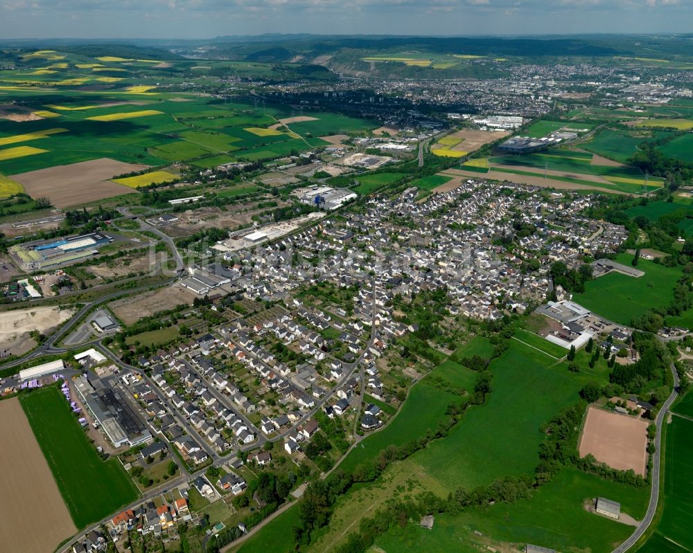 Miesenheim von oben - Stadtansicht von Miesenheim im Bundesland Rheinland-Pfalz