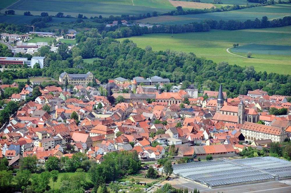 Luftaufnahme Münnerstadt - Stadtansicht von Münnerstadt in Bayern