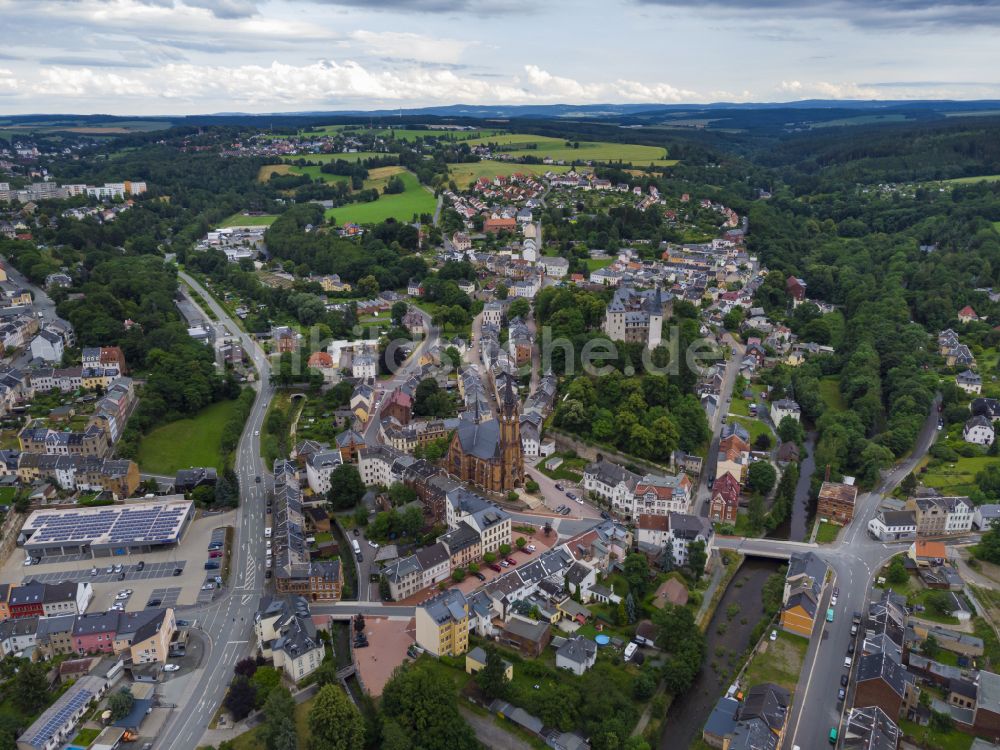 Mylau aus der Vogelperspektive: Stadtansicht Mylau im Bundesland Sachsen