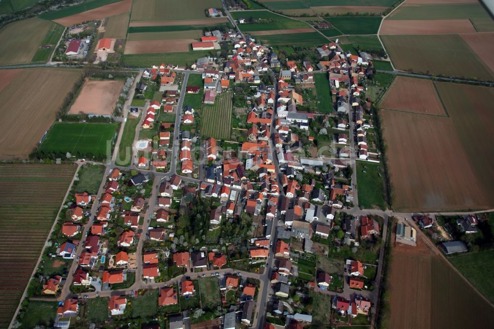 Luftaufnahme Nack - Stadtansicht von Nack im Bundesland Rheinland-Pfalz