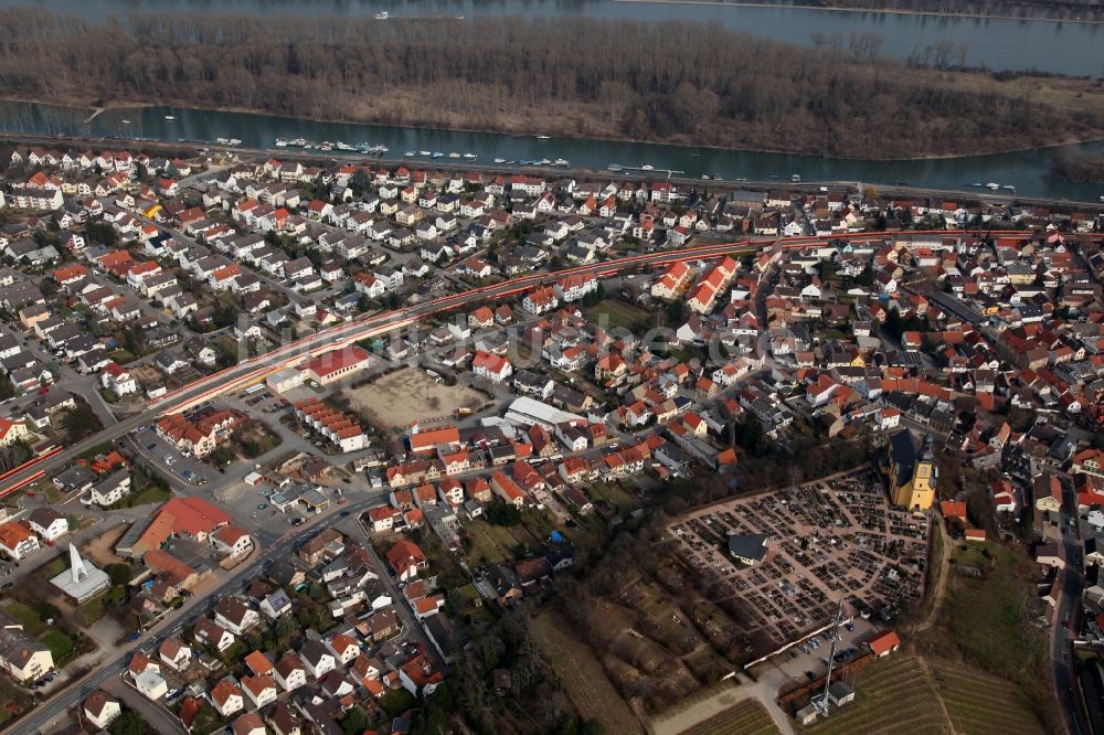 Luftbild Nackenheim - Stadtansicht von Nackenheim im Bundesland Rheinland-Pfalz